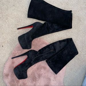 Christian Louboutin suede boots